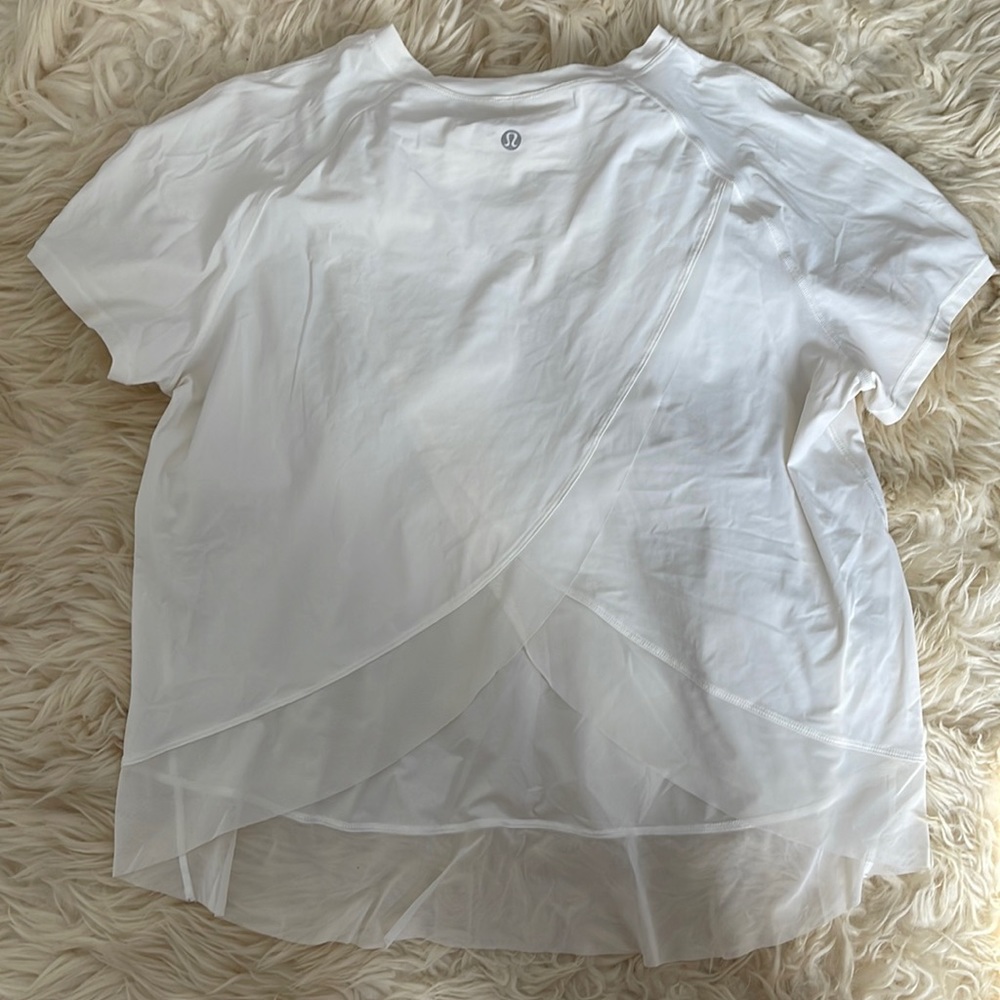 Lulu high low open back tee (sold- out)